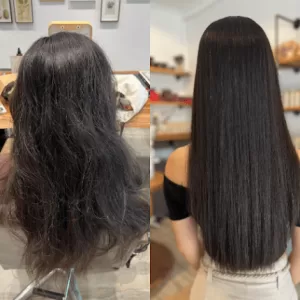 smoothing hair