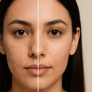 चेहरे के गड्ढे भरने वाली क्रीम